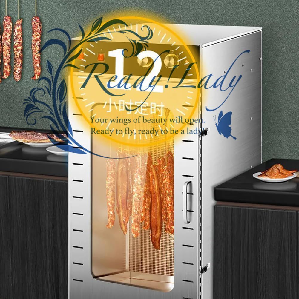 なサーモスタットと24時間デジタルタイマー付きステンレススチール製スモークソーセージドライヤー 肉燻製機