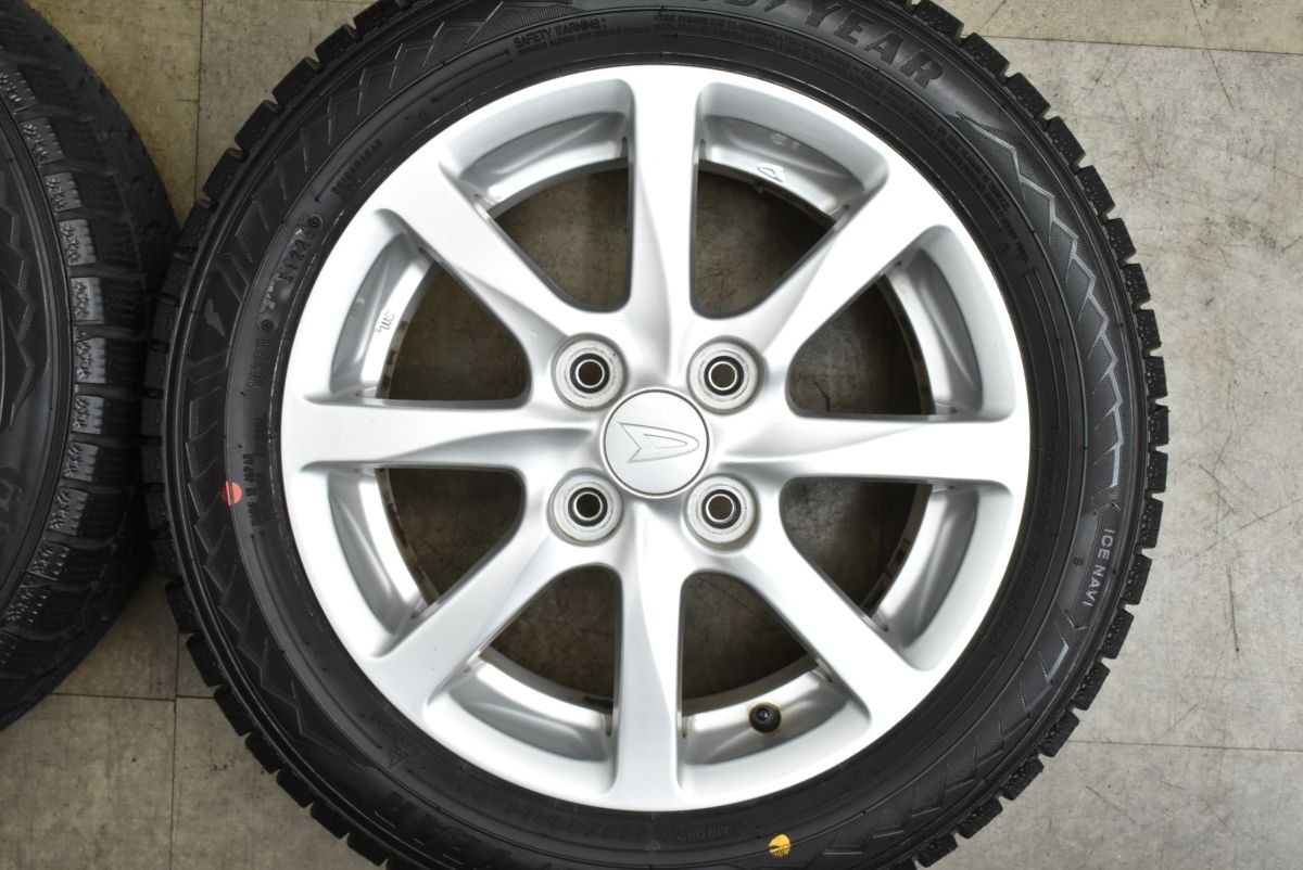  製 バリ溝 ダイハツ タント 14 in 4 5 J 45 PCD 100 グッドイヤー アイスナビ8 155 65 R ムーブ 流用 スタッドレス 14インチ タイヤ ホイールセット