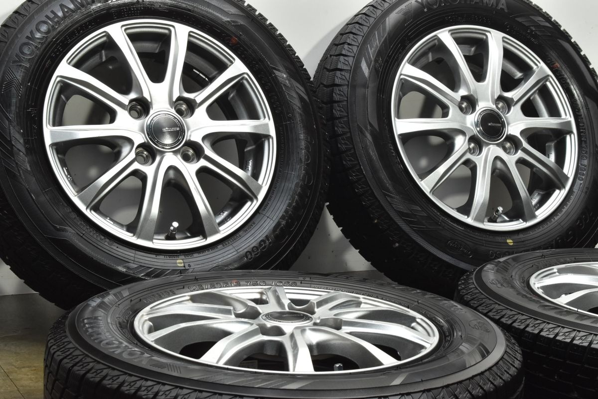 良好品 ミルアス 13 in 4 00 B 42 PCD 100 ヨコハマ アイスガード iG 60 145 80 R N BOX ONE ワゴンR アルト タント ミラ ムーヴ