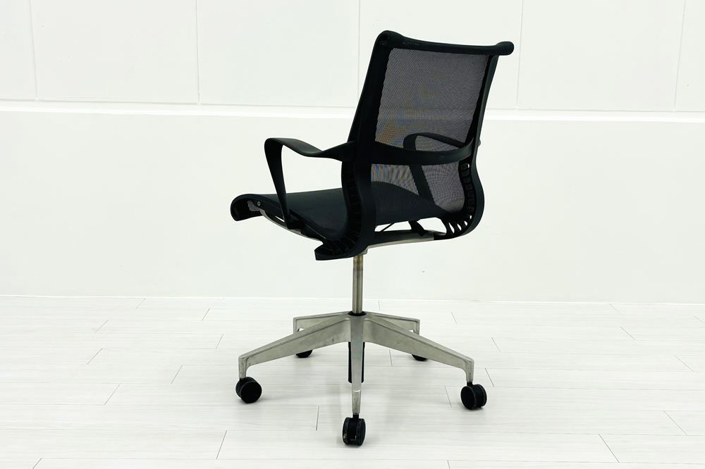 ハーマンミラー セトゥーチェア Herman Miller Setu Chair マルチパーパスチェア ５本脚タイプ リボンアーム グレー A000004042