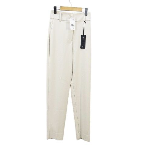クリスティーナガヴィオリ CRISTINA GAVIOLI テーパードパンツ 40 オフホワイト ストレッチ イタリー製
