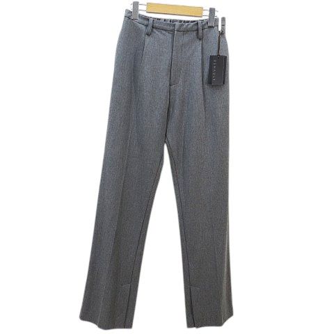 ルノー Renault ストレートパンツ M グレー系 センタープレス 裾内側スリット ストレッチ