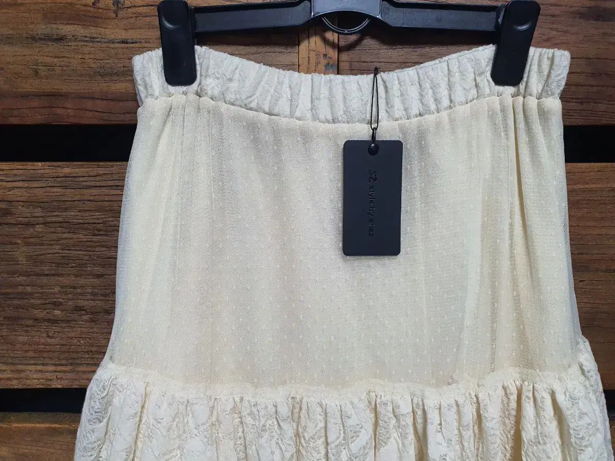 シーズグッドドットコム スタイルバイシーズ 3段 ティアード レース メッシュ ロング丈スカート 55 ～ 77