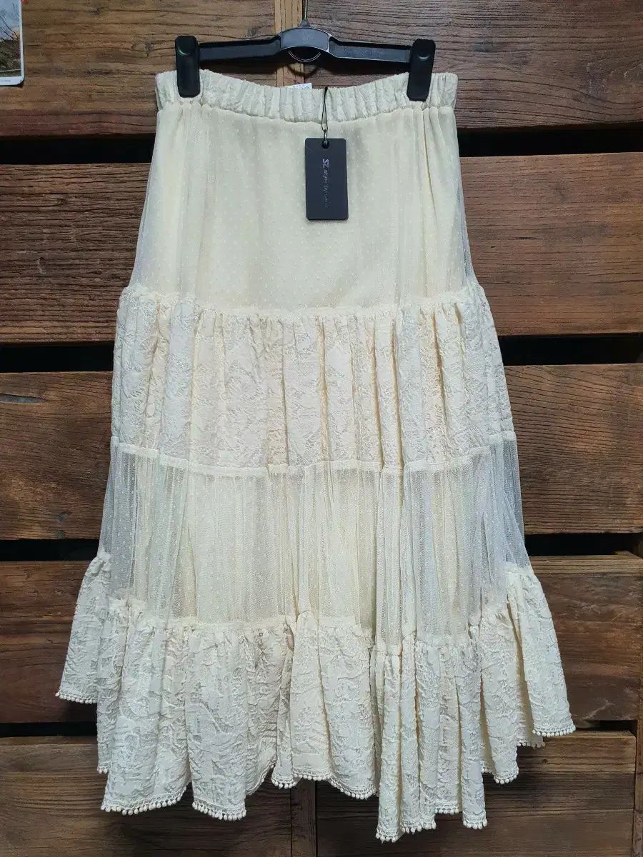 シーズグッドドットコム スタイルバイシーズ 3段 ティアード レース メッシュ ロング丈スカート 55 ～ 77