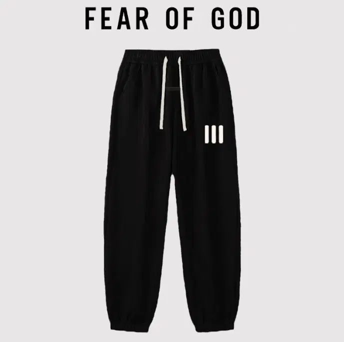 海外配送 FEAR OF GOD 3本ライン ジョガーパンツ 一般 起毛