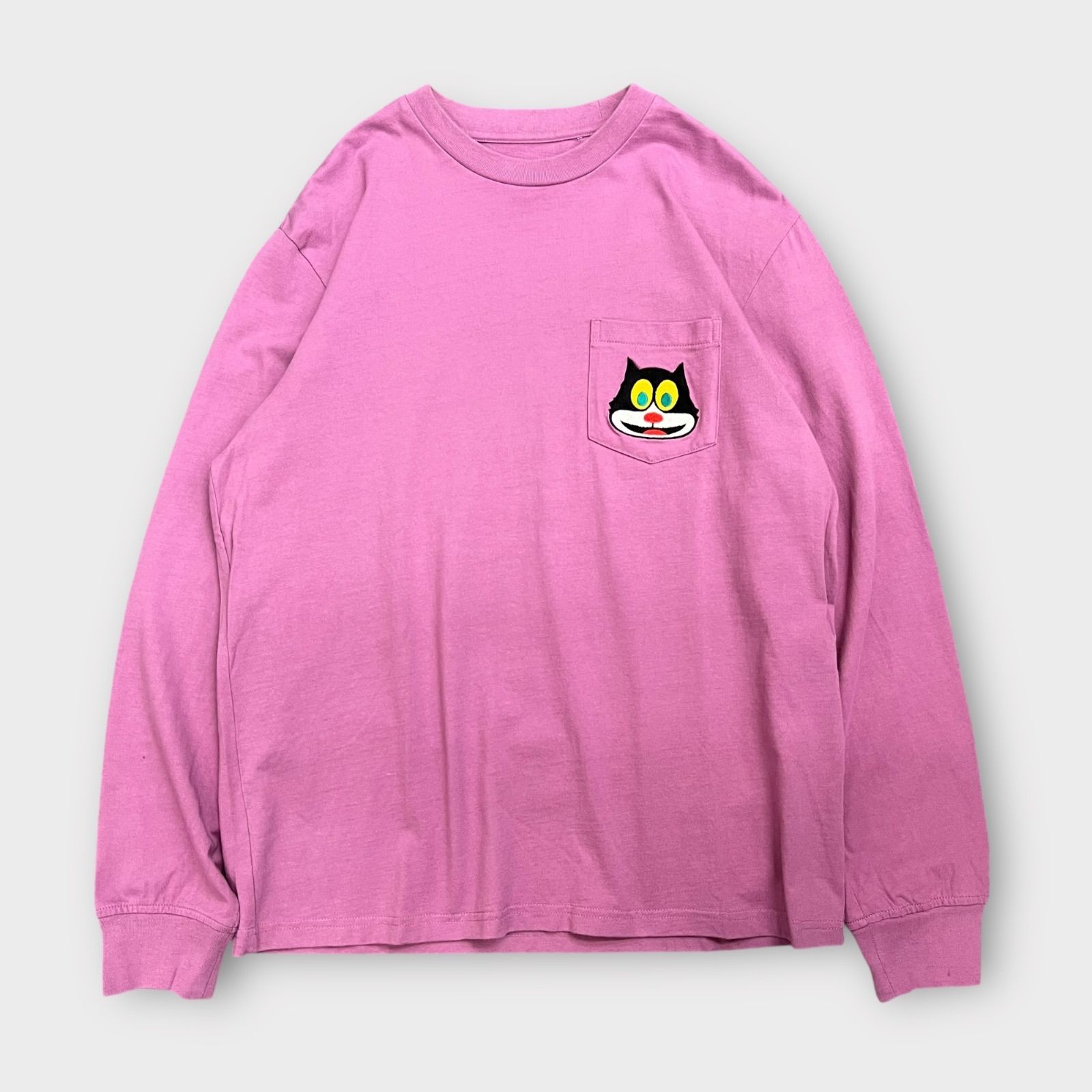 Supreme 19FW Cat L S Pocket Tee Mauve Sサイズ シュプリーム キャット長袖ポケットTシャツ