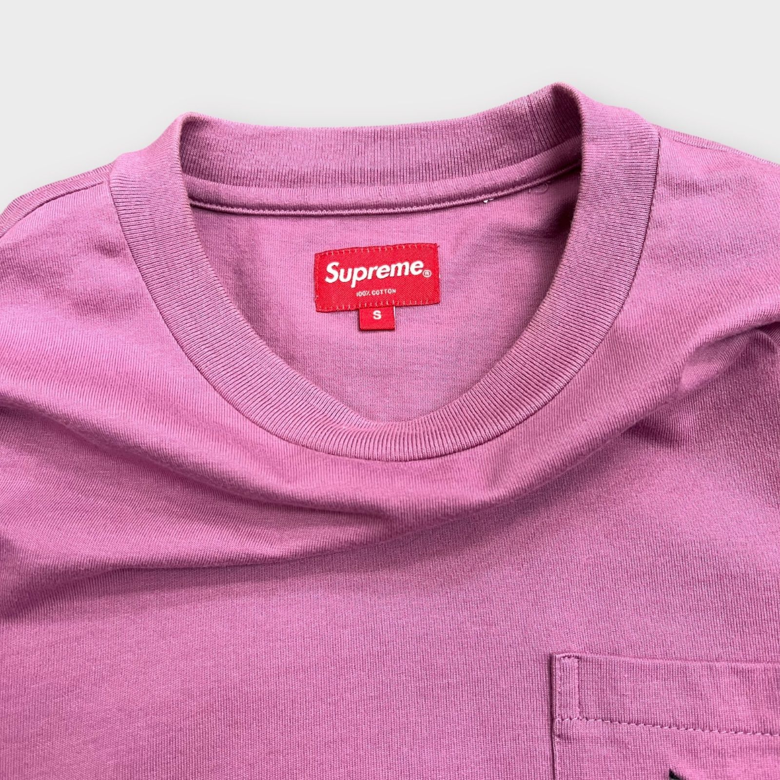 Supreme 19FW Cat L/S Pocket Tee Mauve Sサイズ シュプリーム 
