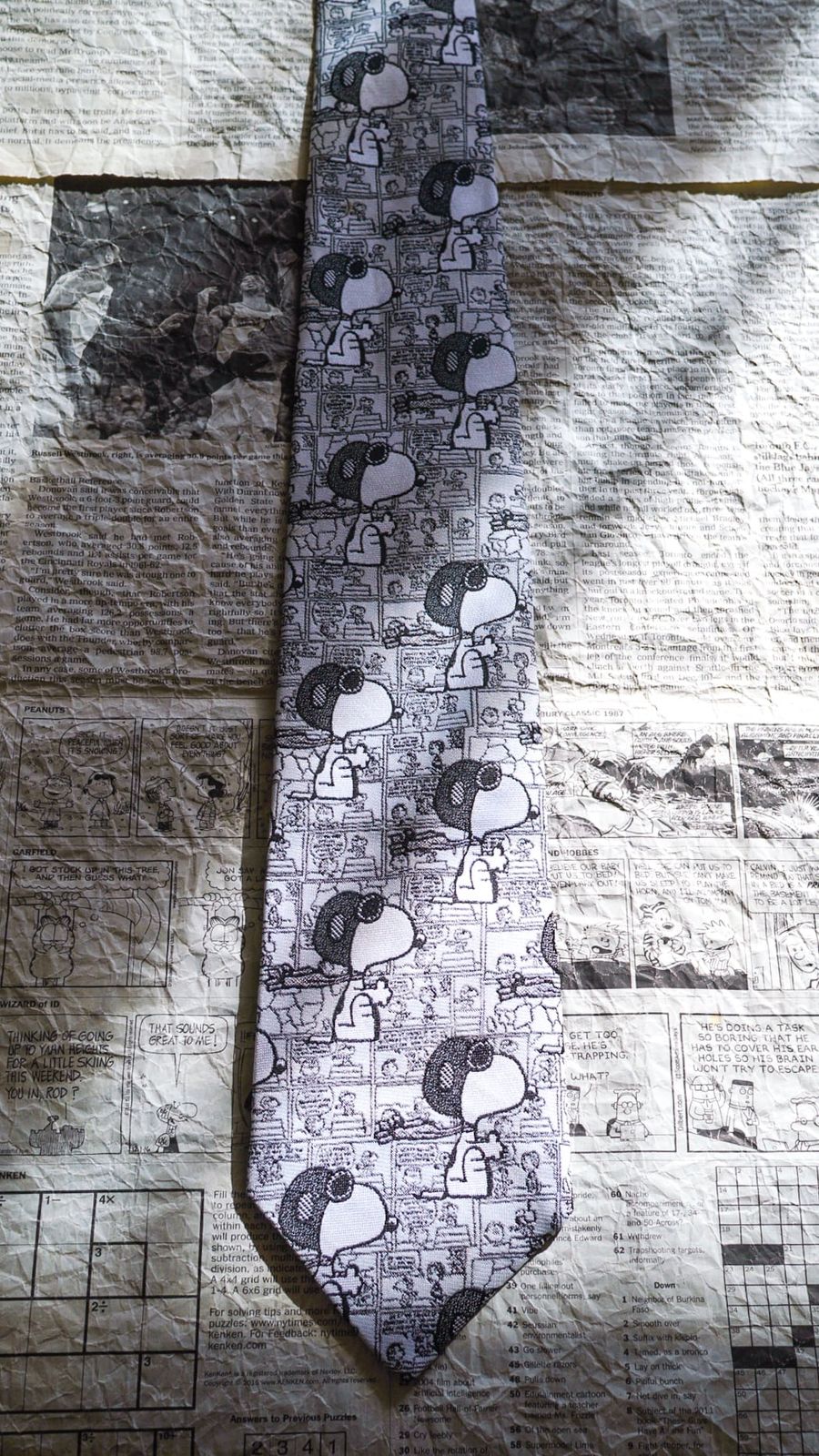 1990s】CERVANTES セルバンテス スヌーピー柄 ネクタイ 《フライング  