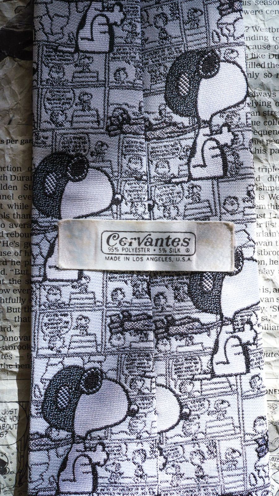 1990s】CERVANTES セルバンテス スヌーピー柄 ネクタイ 《フライング  