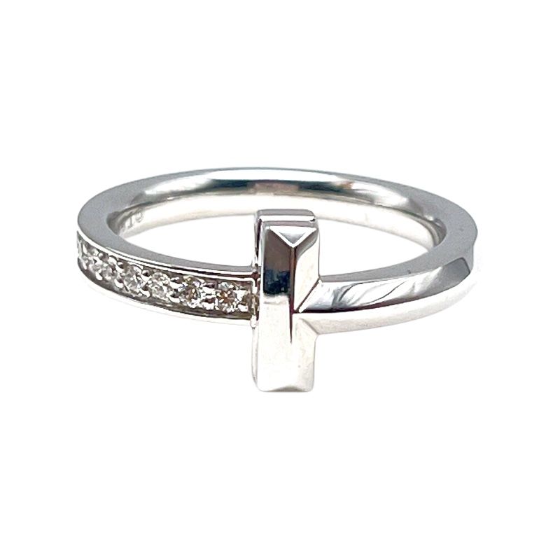 ティファニー TIFFANY＆CO Tワンリング K18WG ダイヤモンド ジュエリー