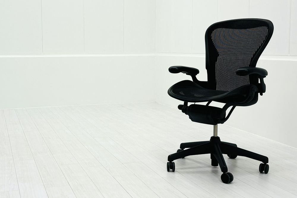 ハーマンミラー アーロンチェア Bサイズ 可動肘 ランバー無 Herman Miller Aeron Chairs オフィス家具 メッシュ A000004034