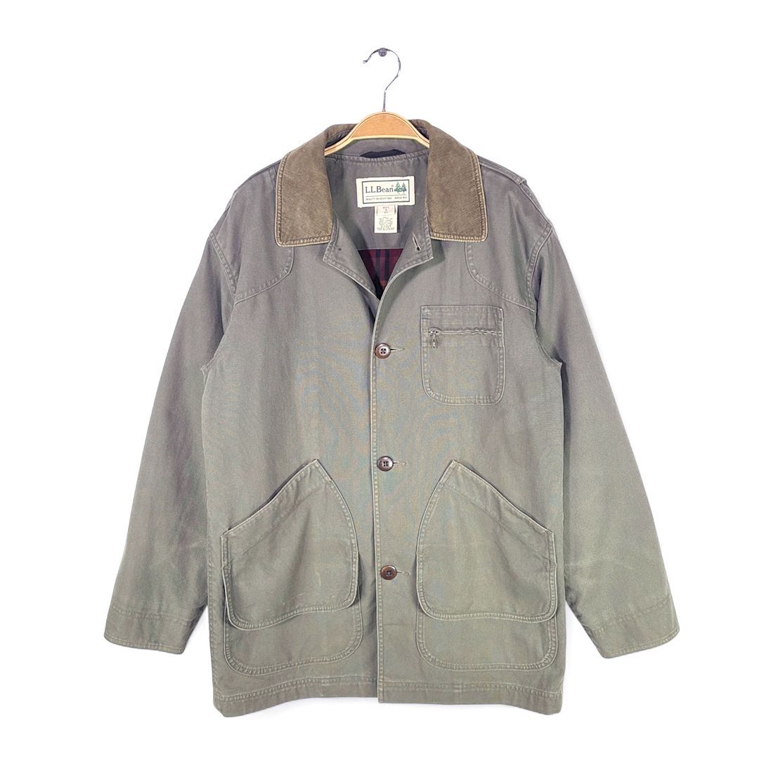 エルエルビーン フィールドコート モスグリーン ダック地 内コットンライナー ジャケット L.L.BEAN サイズS 古着 DZ0748