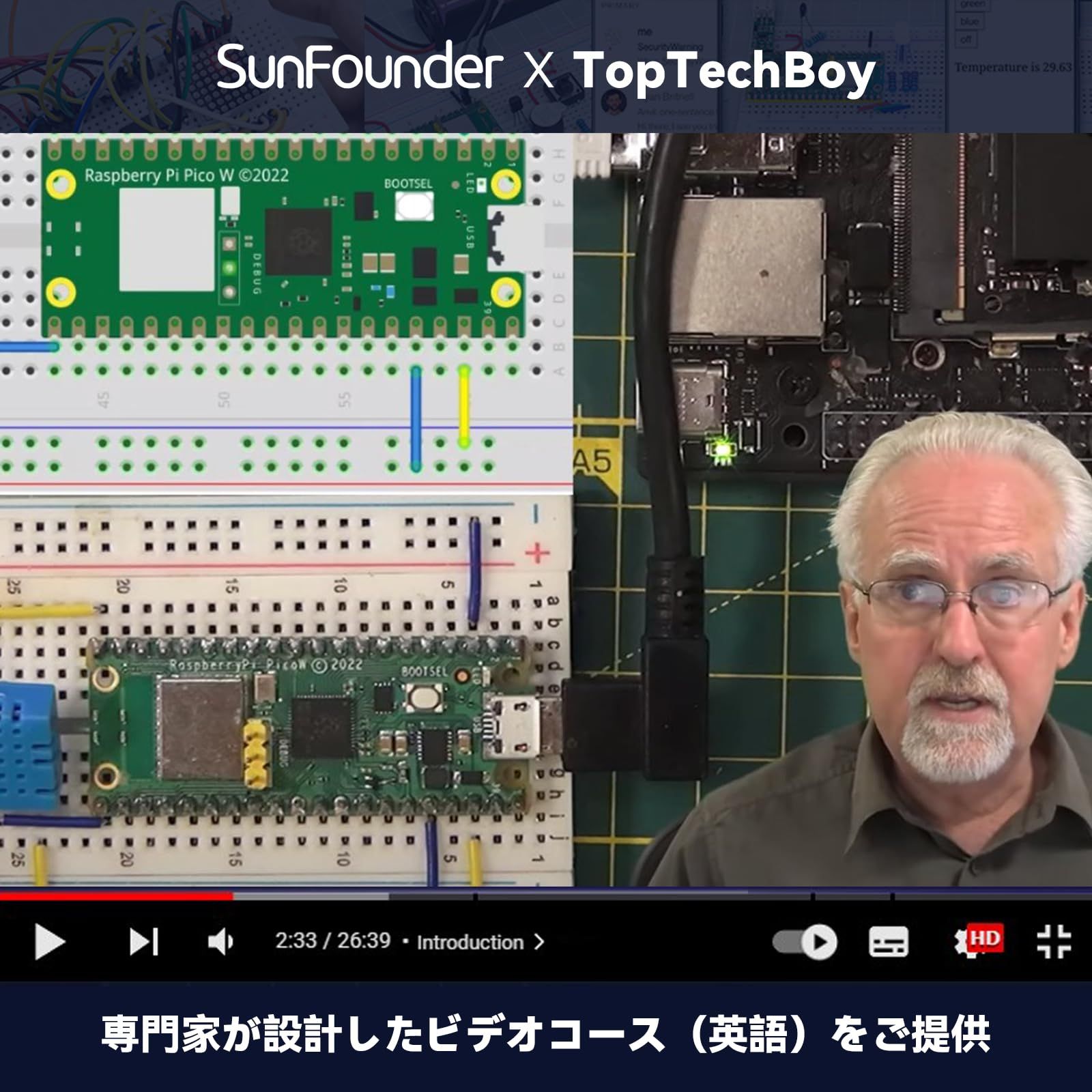 SunFounder Raspberry Pi Pico W スターターキット オンラインチュートリアル付き RoHS 準拠 450 アイテム 117 プロジェクト MicroPython C C Arduino IDE 対応