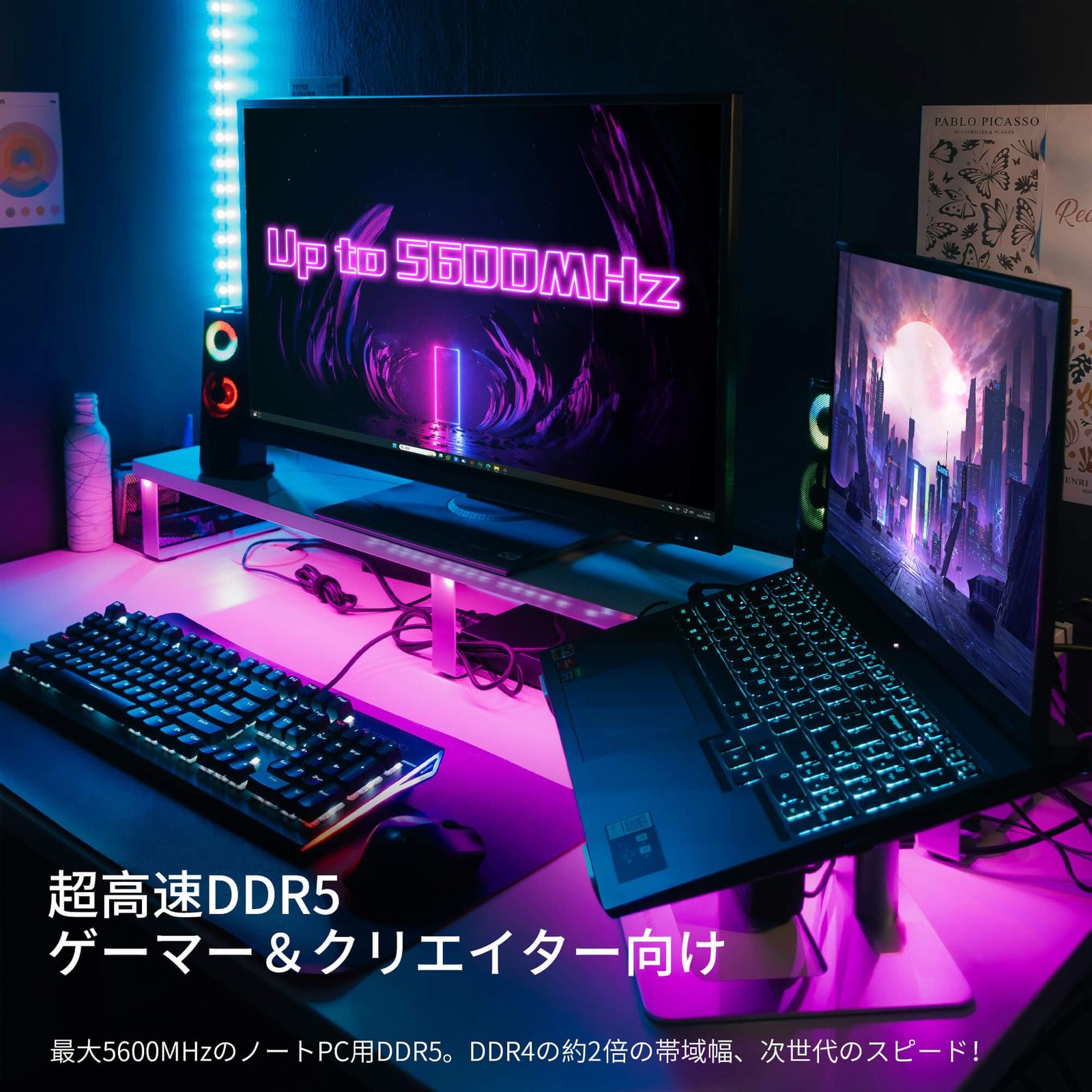 SIX DDR5 RAM 1枚32GB 5600MHz SODIMM ノートPC用メモリ - 1.1V超低電圧 オンダイECC 288ピンモジュール