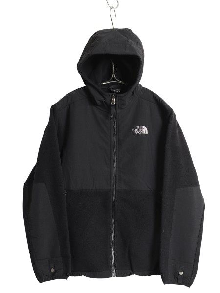 なクーポン配布中! ノースフェイス フード付き デナリ ジャケット ボーイズ L メンズ XS 程 アウトドア フリース ナイロン パーカー フルジップ ジャンパー 黒