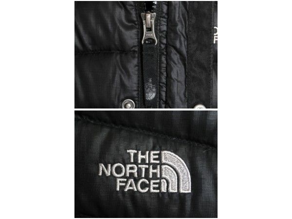 【お得なクーポン配布中!】 ノースフェイス ナイロン ダウン パーカー ジャケット ガールズ M 140cm 程 アウトドア フルジップ 550フィル ジャンパー ブラック 子供用
