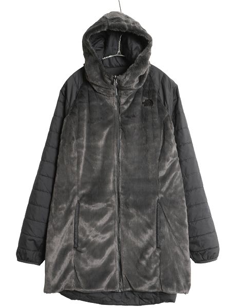 US企画 ノースフェイス リバーシブル ロング パーカー ジャケット レディース L 中綿 キルティング ナイロン パイル フリース フルジップ お得なクーポン配布中!】 US企画 ノースフェイス リバーシブル ロング