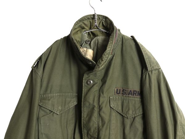なクーポン配布中! 80s 米軍実物 US ARMY M-65 フィールド ジャケット LARGE REGULAR 80年製 ヴィンテージ ミリタリー 軍物 3rd ブラス ブルゾン ジャンパー