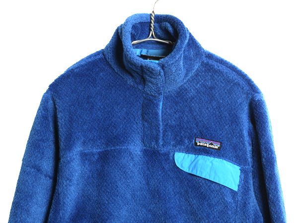 なクーポン配布中! パタゴニア リツール スナップT プルオーバー ジャケット レディース М 古着 11年製 フリース アウトドア ブルゾン ハイネック ブルー