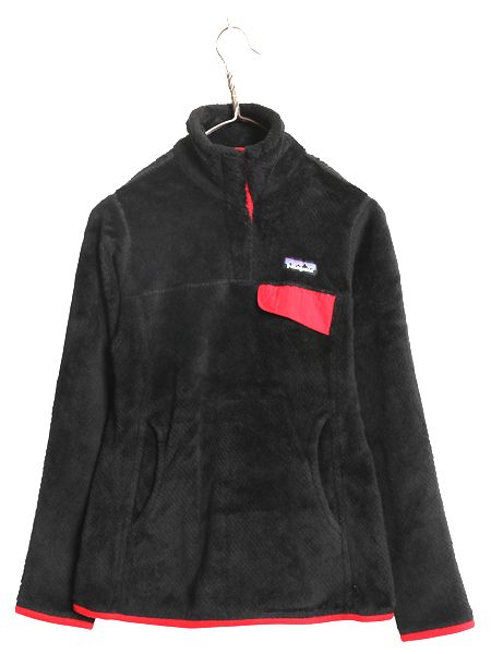 なクーポン配布中! パタゴニア リツール スナップT プルオーバー ジャケット レディース XS 古着 16年製 フリース アウトドア ブルゾン ハイネック ブラック