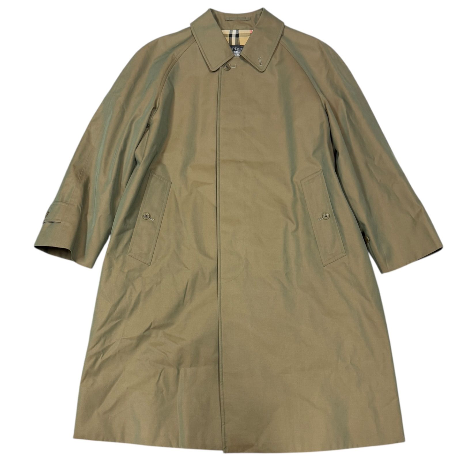 Burberrys バーバリーズ 玉虫色 裏地ノバチェック柄 ステン コート バルマカーン ヴィンテージ メンズ 160 S相当