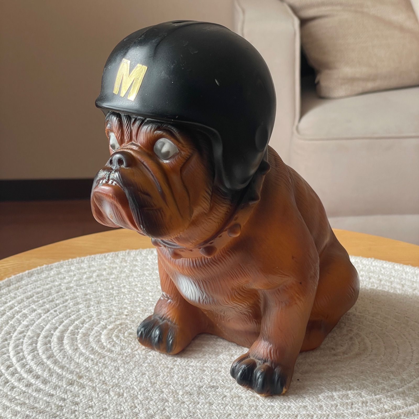 現品限り 70’s Mack Truck マックトラック 貯金箱 ブルドッグ 犬 アメリカン雑貨 Piggy Bank ビンテージ NY U.S.A. コイン ドール