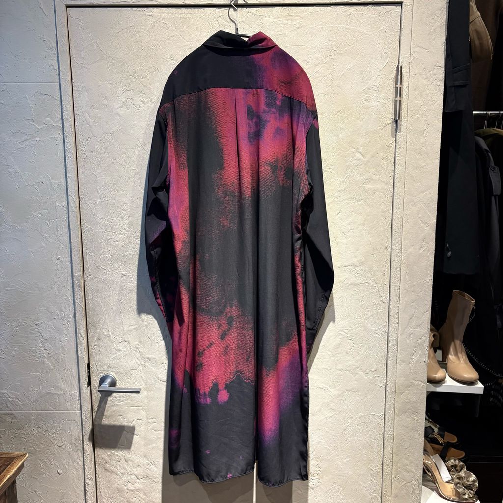 S YTE サイト 18AW Print Long Shirt 長袖ロングシャツ UI-B11-914 ブラック系 size 3 代官山A11