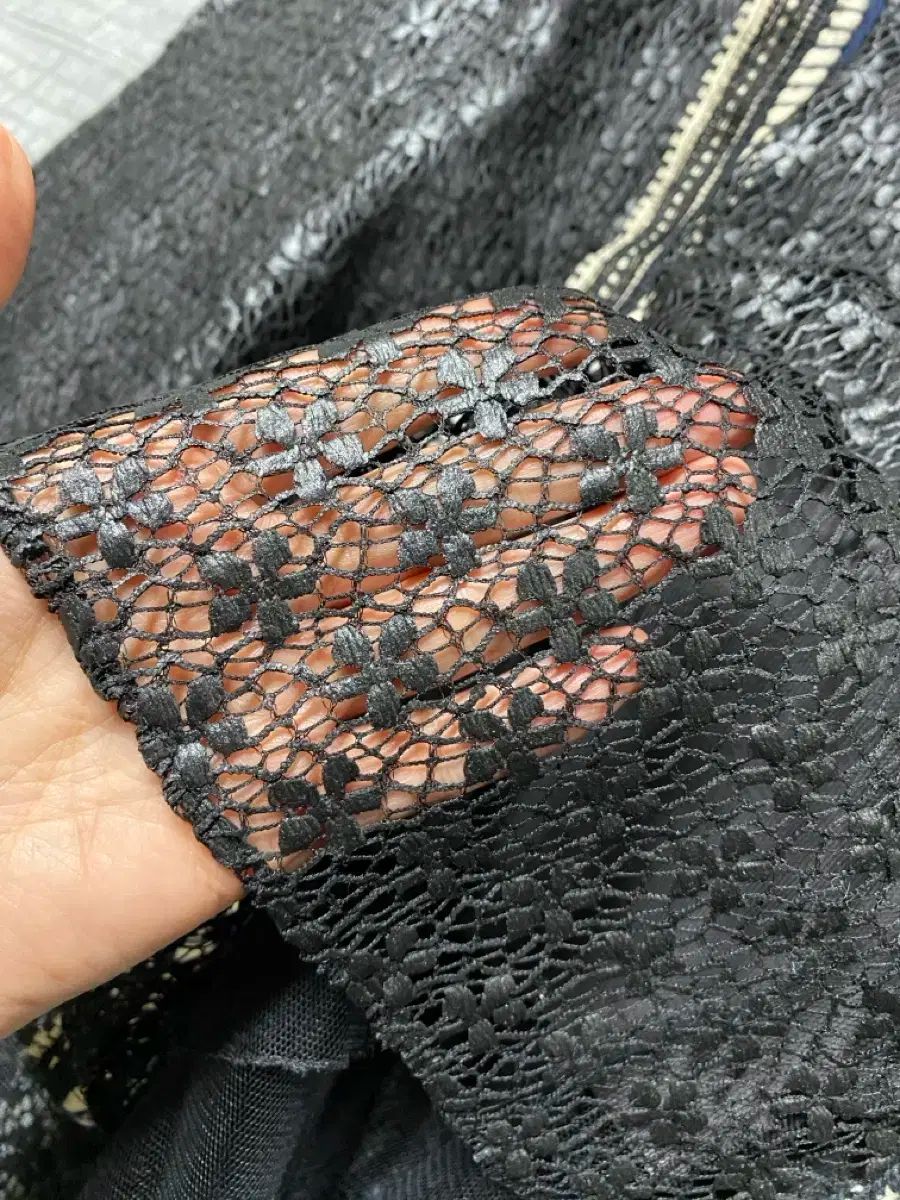 オブジェ 3段レース ロングスカート