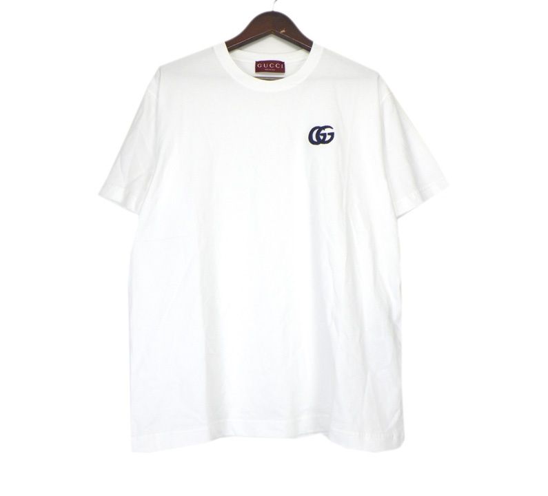 グッチ GUCCI 796395 XJG55 フロント ロゴ 刺繍 半袖 Tシャツ h5973