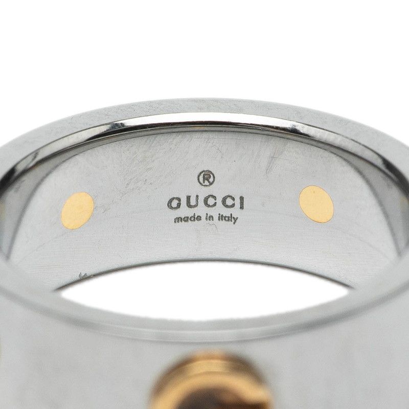 グッチ コンビ リング 指輪 13 シルバー スチール イエローゴールド レディース GUCCI 1-0237833 FORTGASGNV_COM_BR