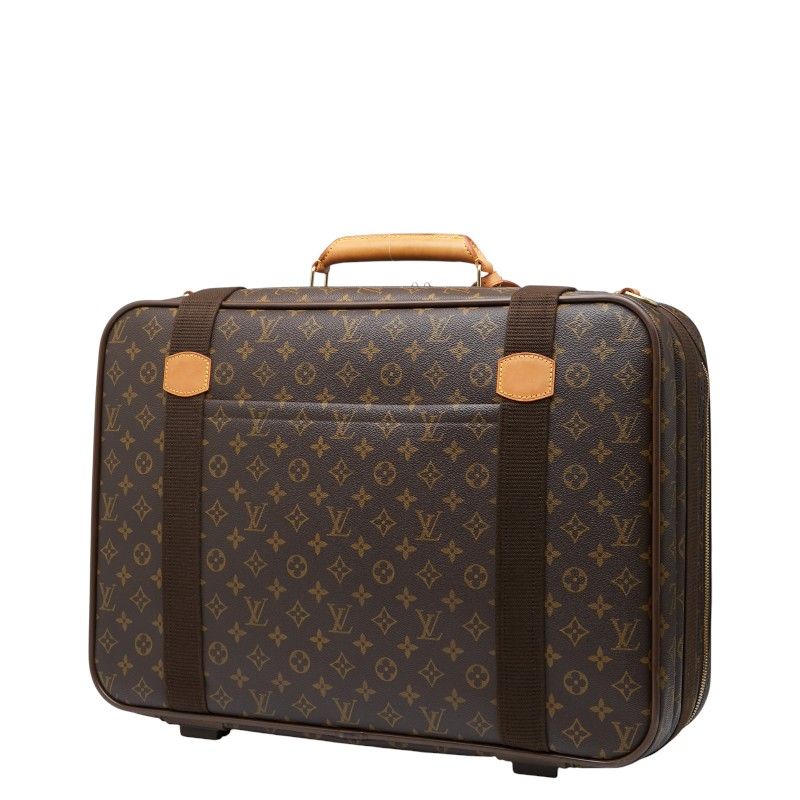 ルイ ヴィトン モノグラム サテライト53 スーツケース トラベルバッグ M23356 ブラウン PVC レザー レディース LOUIS VUITTON 247-40568