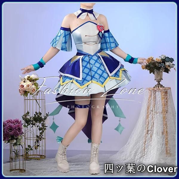 キミとアイドルプリキュア 風 蒼風ななキュアウインク Cure Wink コスプレ衣装 ウィッグ 靴 cosplayハロウィン演出服変装B251103