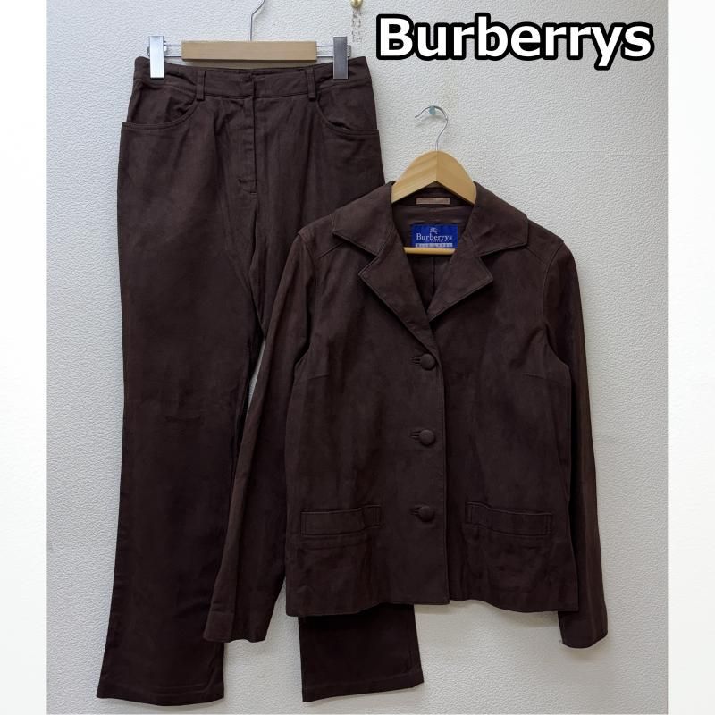 バーバリーズ 90年代 ビンテージ スエード フェイクレザー セットアップ ジャケット パンツ 茶色 ブラウン レディース 38 ISItems【USED】【古着】【中古】50142355
