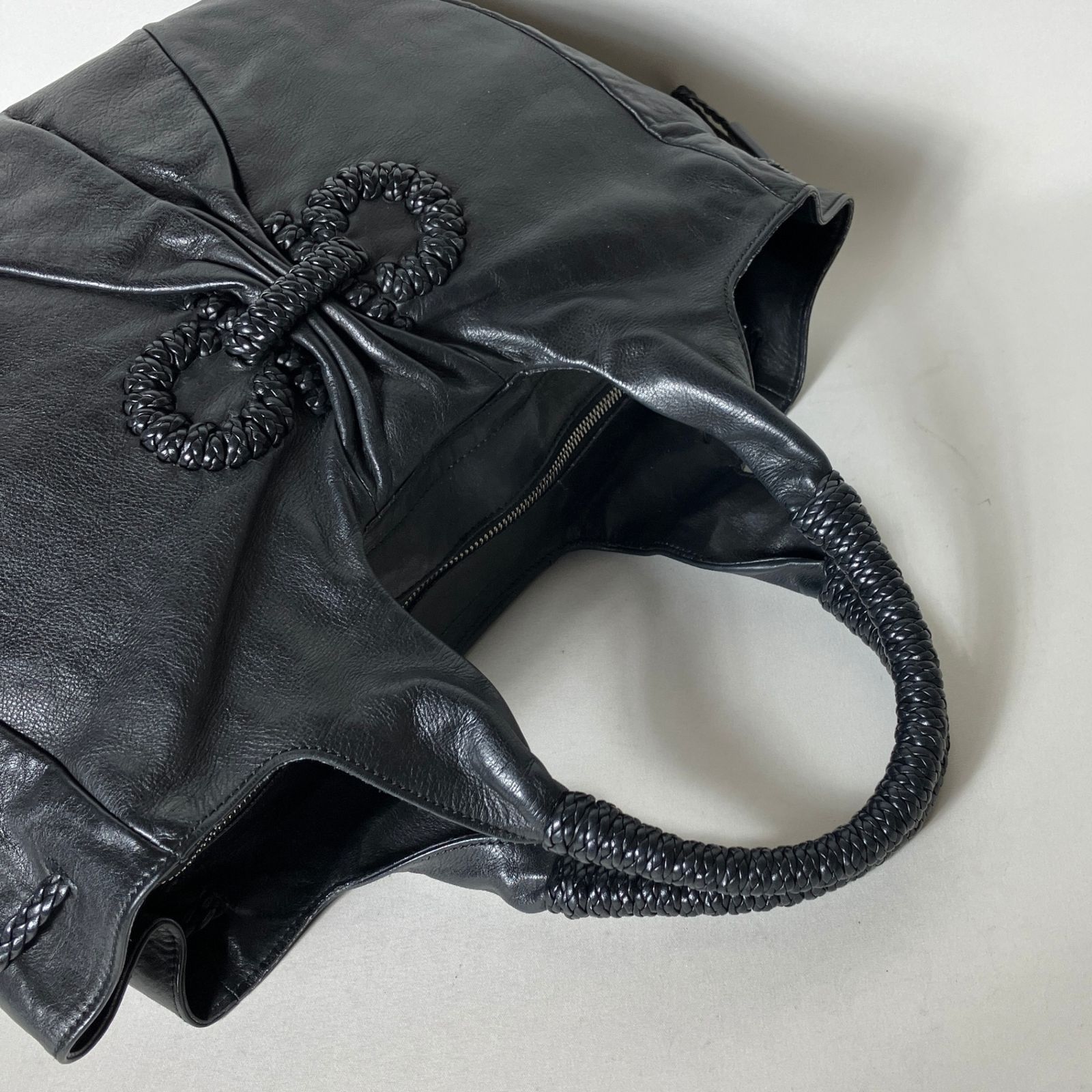 2510-245｜ ｜フェラガモ ハンドバッグ レザー ブラック ガンチーニ DECORATOM_COM_BR