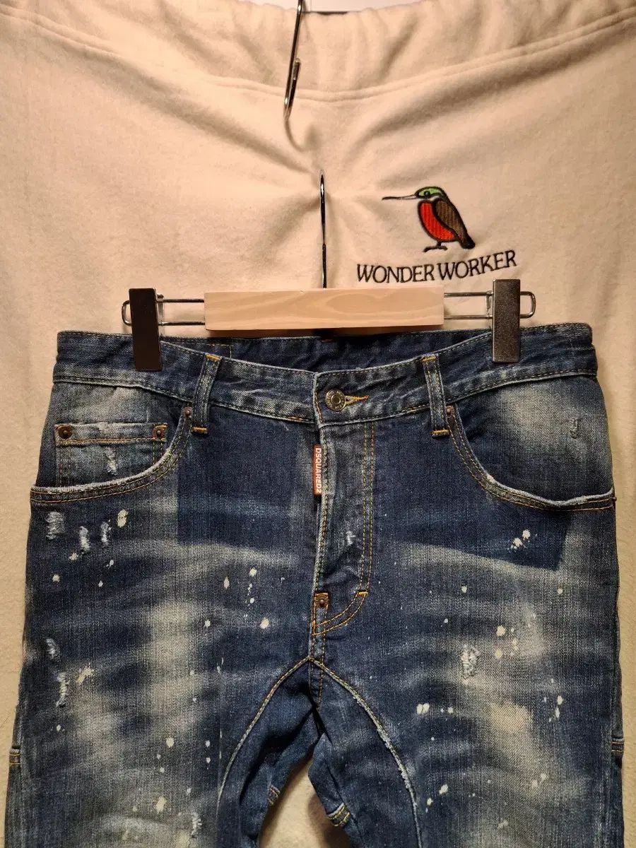 ディースクエアード2 デニム ジーンズ スプラッター ダメージジーンズ