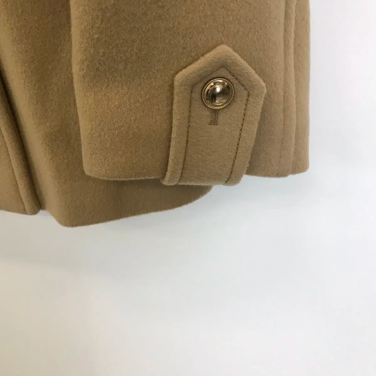 SJYP ハン HAN サム ハンドメイド キャメル ハーフコート S