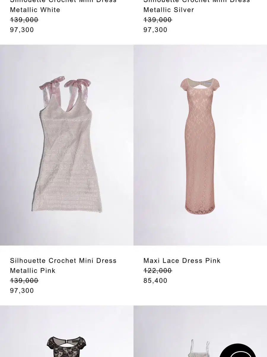 SCULPTOR スカルプター シルエット クロシェ ミニ ドレス メタリック ピンク Silhouette Cr