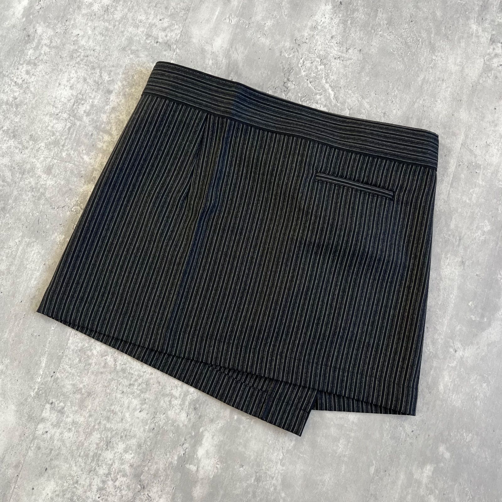 ラップミニスカート ストライプ