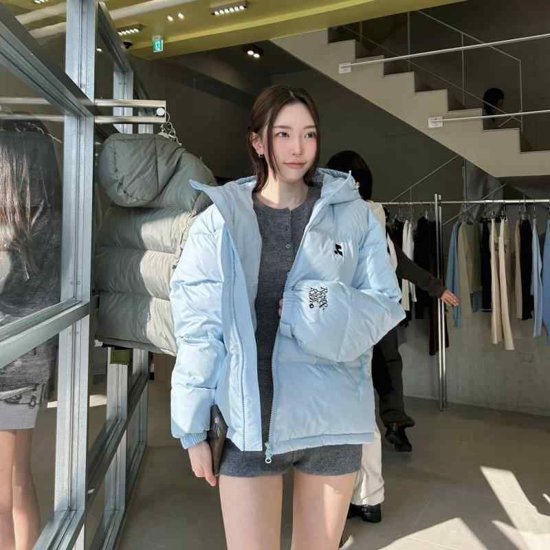 ダウンジャケット レディース オファー 韓国風 ゆったり 刺? フード