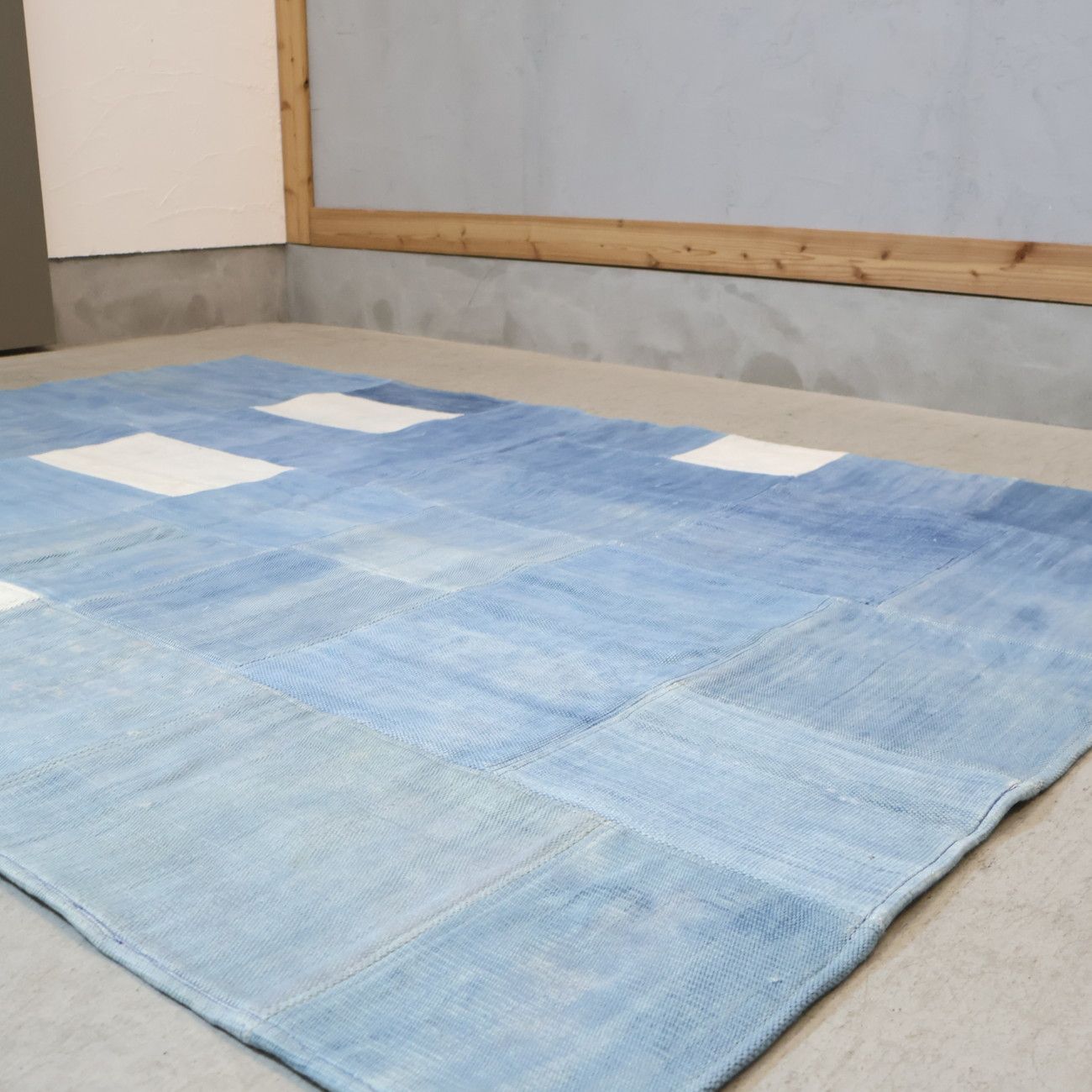 CRASHGATE クラッシュゲート デニムパッチラグ カーペット 絨毯 西海岸 CRASHGATE クラッシュゲート デニムパッチラグ コットン カーペット