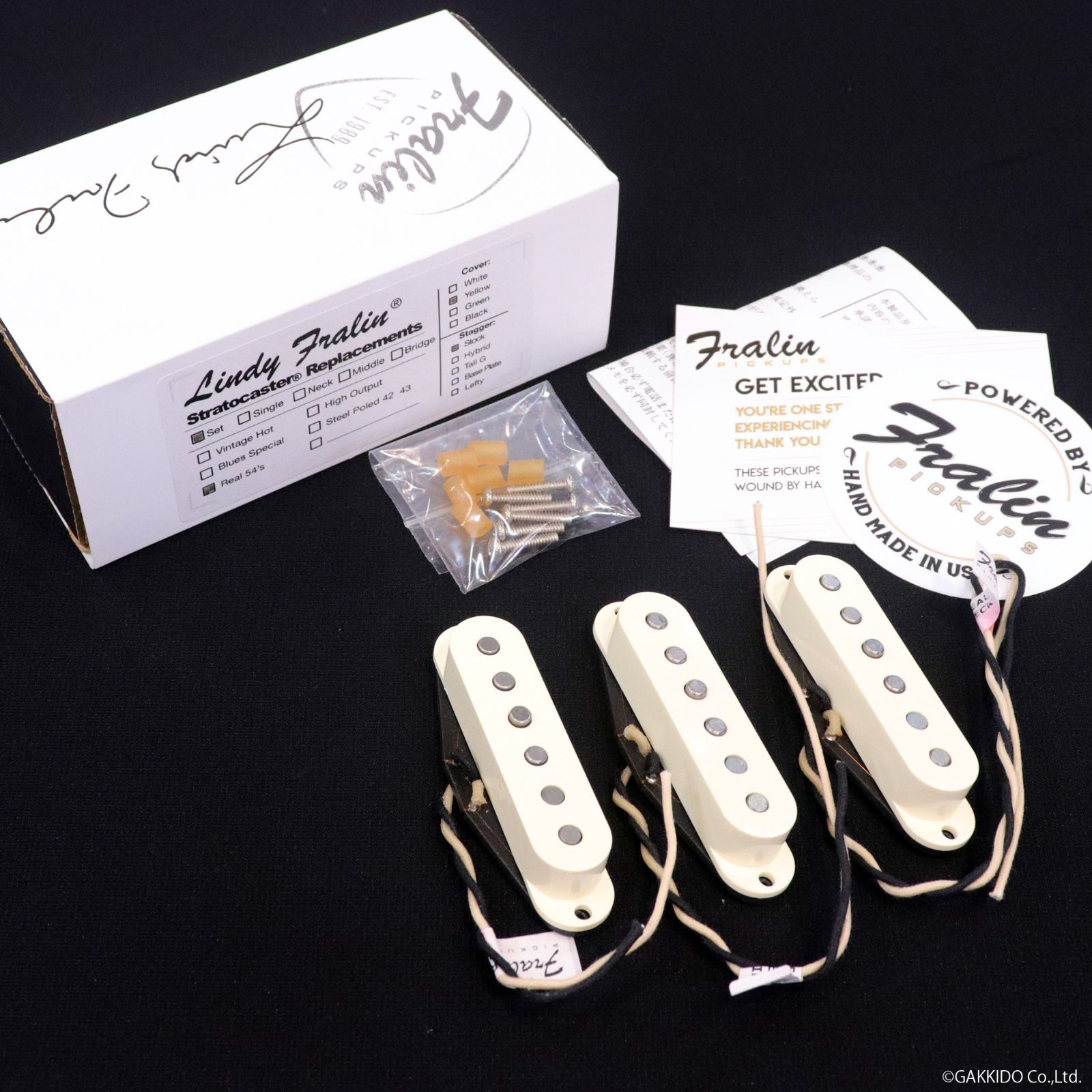 LINDY FRALIN Strat Real 54 Set Yellow Cover
