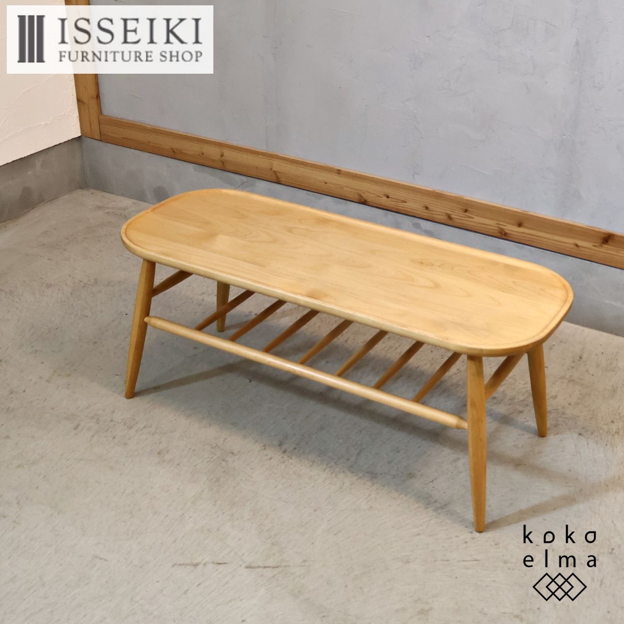ISSEIKI(一生紀)のNORN(ノルン)シリーズ アルダー無垢材 ベンチ