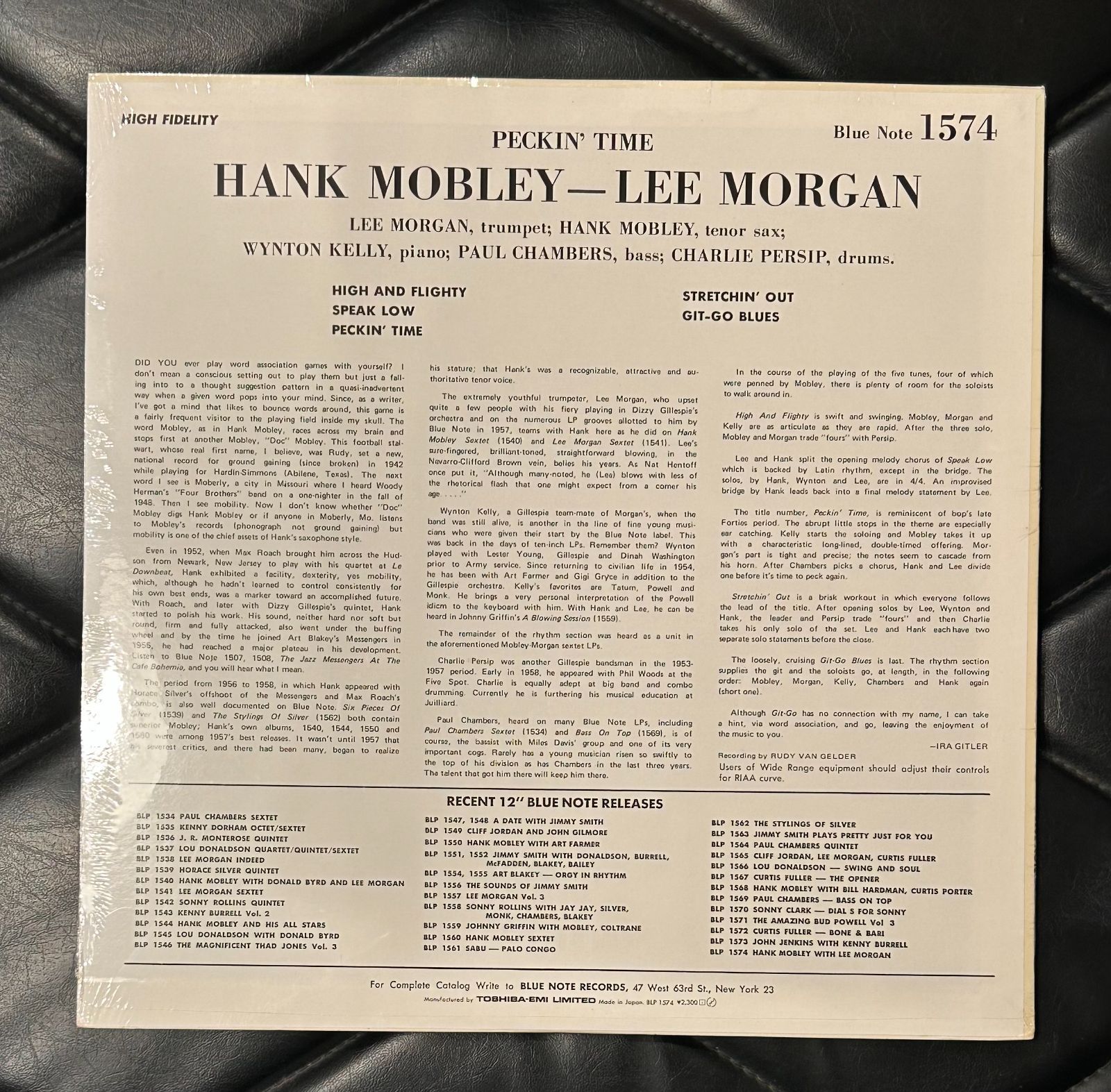 未開封レコード】ハンク・モブレー 「ペッキン・タイム」Hank Mobley