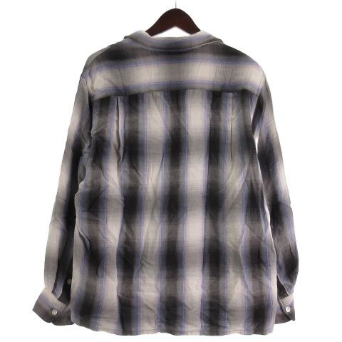 即完売人気カラー　ワコマリア　オンブレチェックシャツ　gray Sサイズ WACKO MARIA(ワコマリア) オンブレチェックシャツ ライトグレー