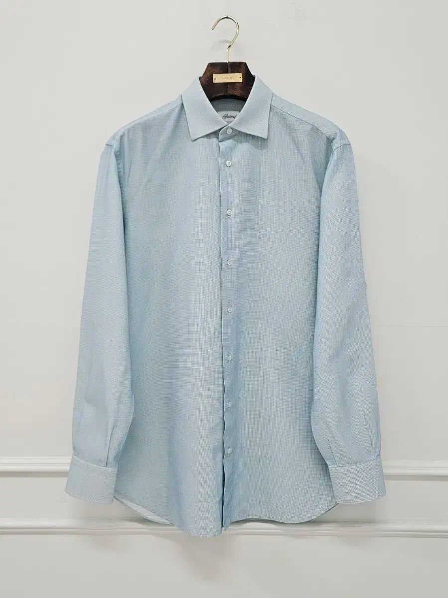 ブリオーニ マイクロ チェックシャツ