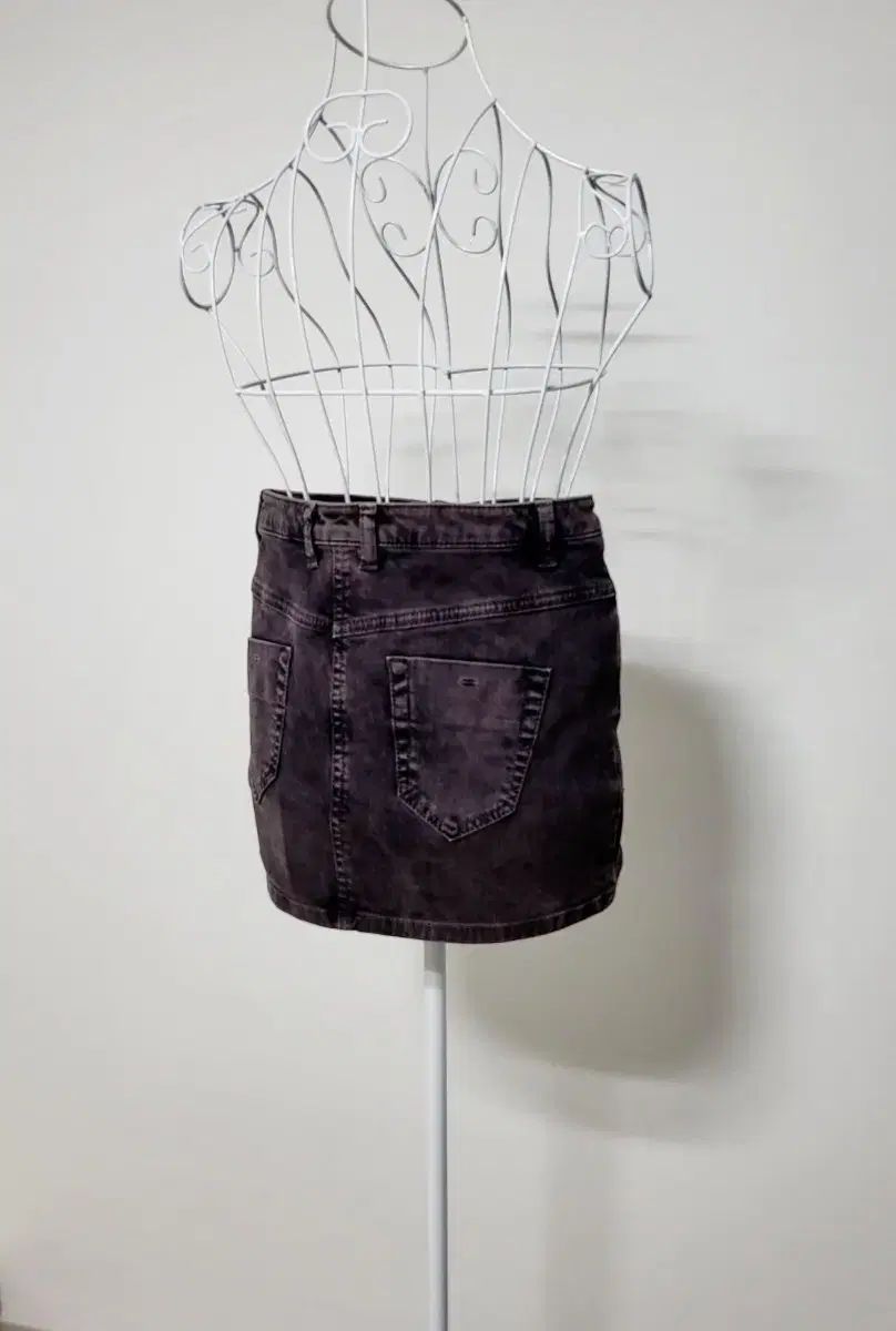 DIESEL ディーゼル ブラウン デニム スカート 24 丈 32cm GULLKHAN_COM