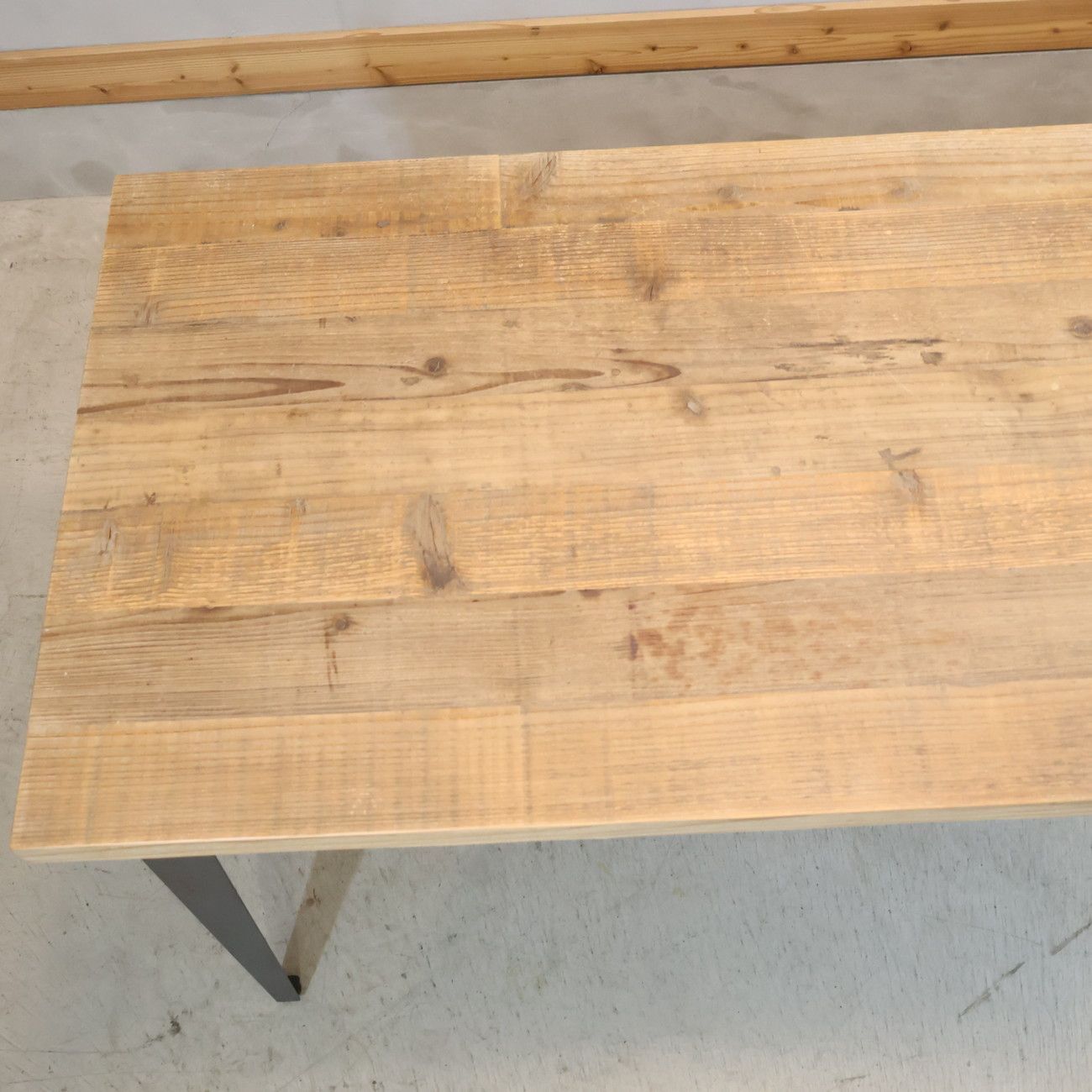 無垢古材 テーパーレッグテーブル