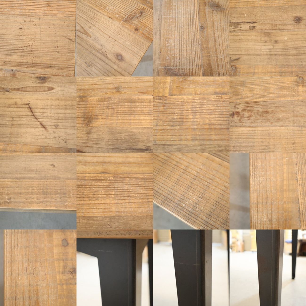 無垢古材 テーパーレッグテーブル