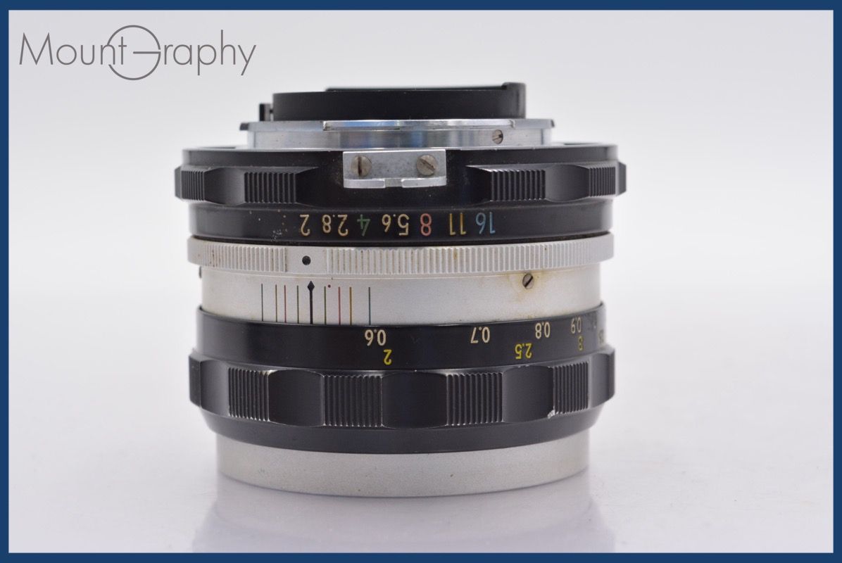 ニコン Nikon NIKKOR-H 50mm F2 非Ai 前後キャップ-レンズフィルター付 完動 同梱可 am436