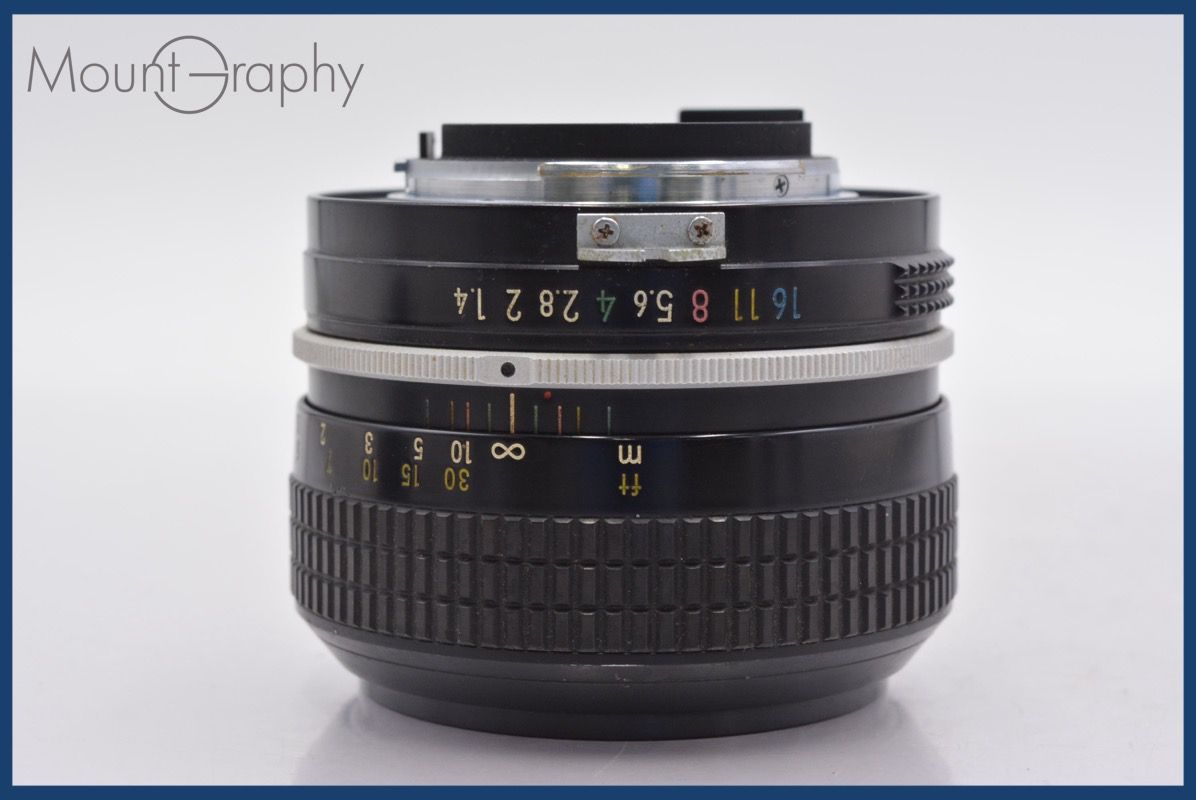 実用 ニコン Nikon NIKKOR 50mm F1.4 非Ai 前後キャップ-レンズフィルター付 完動 同梱可 am438